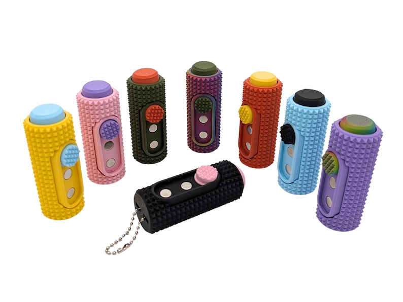 2 in 1 Fidget Spiked Magnetic Slider, Click & Press, Customizable ...