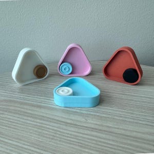 Magnetic Fidget Triangle | Magnet Slider Quiet Fidget Toy | Custom Personalization | 3D Printed | Tactile Desk Toy