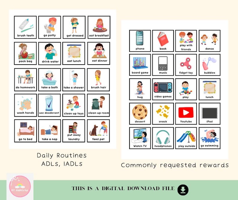 First Then Visual Schedule: Autism & ADHD Routine Chart (PDF ...