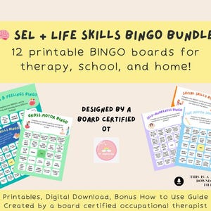 Life Skills BINGO for Kids – Printable Occupational Therapy & Classroom SEL Games