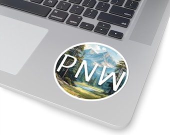Pegatina de PNW / Pegatina de vinilo / Calcomanía para maleta / Pegatina para diario de viaje / Pegatina para portátil / Pegatina para equipaje