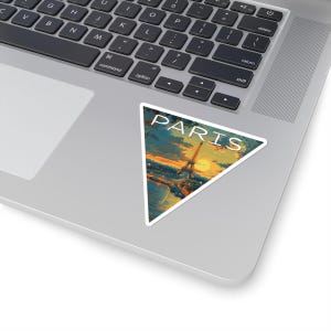 Triangle Paris Sticker - France | Eifel Tower | Vinyl Sticker | Suitcase Decal | Travel Journal Sticker | Laptop Sticker | Luggage Sticker