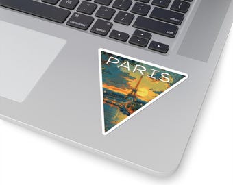 Triangle Paris Sticker - France | Eifel Tower | Vinyl Sticker | Suitcase Decal | Travel Journal Sticker | Laptop Sticker | Luggage Sticker