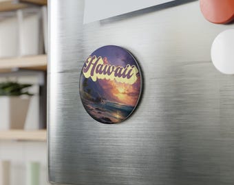 Magnete Da Frigorifero 3D Hawaii, Souvenir In Resina Fatto A Mano, Circa 6x8 Cm, Regalo Da Collezione