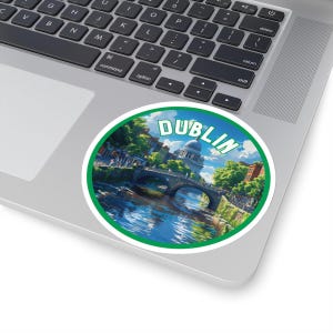 Dublin Sticker - Ireland | Vinyl Sticker | Suitcase Decal | Travel Journal Sticker | Laptop Sticker | Luggage Sticker