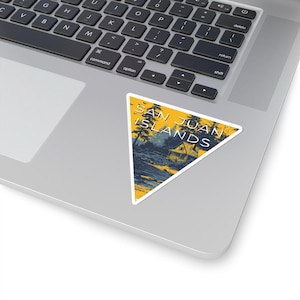 Triangle San Juan Islands Sticker - Washington | Vinyl Sticker | Suitcase Decal | Travel Journal Sticker | Laptop Sticker | Luggage Sticker