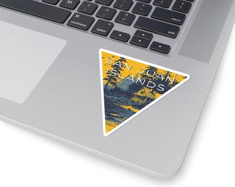 Triangle San Juan Islands Sticker - Washington | Vinyl Sticker | Suitcase Decal | Travel Journal Sticker | Laptop Sticker | Luggage Sticker