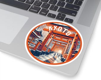 Kyoto Sticker - Fushimi Inari Shrine | Vinyl Sticker | Suitcase Decal | Travel Journal Sticker | Laptop Sticker | Luggage Sticker