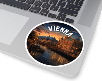 Pegatina de Viena - Austria / Pegatina de vinilo / Calcomanía para maleta / Pegatina para diario de viaje / Pegatina para computadora portátil / Pegatina para equipaje