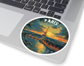 Paris Sticker - France | Eifel Tower | Vinyl Sticker | Suitcase Decal | Travel Journal Sticker | Laptop Sticker | Luggage Sticker