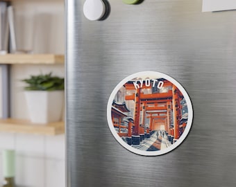 Kyoto Vinyl Magnet - Fridge Magnet, Car Magnet, Travel Souvenir, Gift, Outdoor-Ready, Choose Your Size