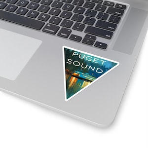 Triangle Puget Sound Sticker - Washington State | Vinyl Decal | Travel Journal Sticker | Laptop Sticker | Luggage Sticker
