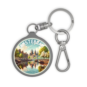 Portachiavi Con Ciondolo Mappa Del Mondo: In Acciaio Inox, Bordo Dorato, Dimensioni 5,2 X 2,5 Cm, Unisex, Souvenir