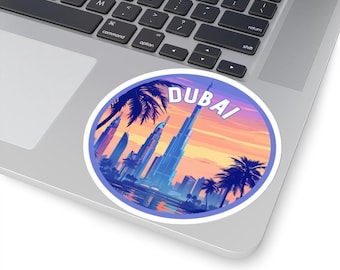 Dubai Sticker - United Arab Emirates | Vinyl Sticker | Suitcase Decal | Travel Journal Sticker | Laptop Sticker | Luggage Sticker