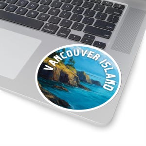 Vancouver Island Sticker - British Columbia | Vinyl Sticker | Suitcase Decal | Travel Journal Sticker | Laptop Sticker | Luggage Sticker