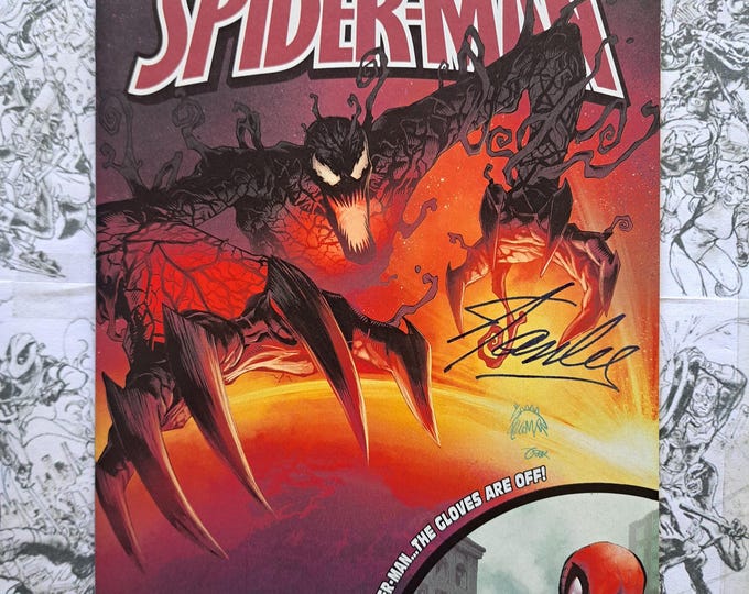 Spider-Man #1 FCBD Absolute Carnage Rare Stan Lee DNA Ink Stamped Signature w/COA