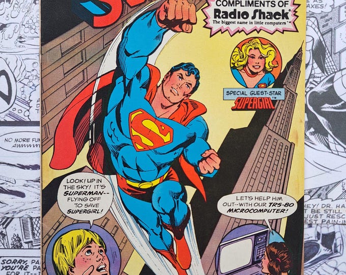 Superman Radio Shack Giveaway #1 Supergirl DC 1981