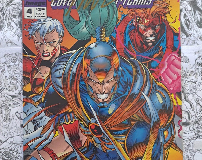 Wildcats #4 Signed on Polybag by Jim Lee 1992 Image Comics w/ COA & Trading Card