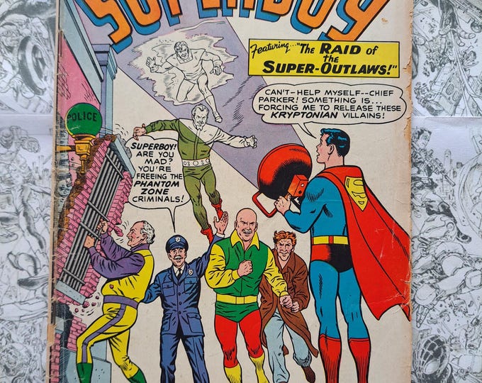 Superboy #114 Raid of the Super-Outlaws Silver Age DC Comics 1964