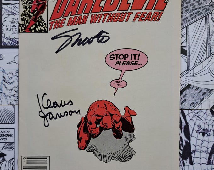 Daredevil #187 Signed by Jim Shooter & Klaus Janson w/COA Marvel 1982