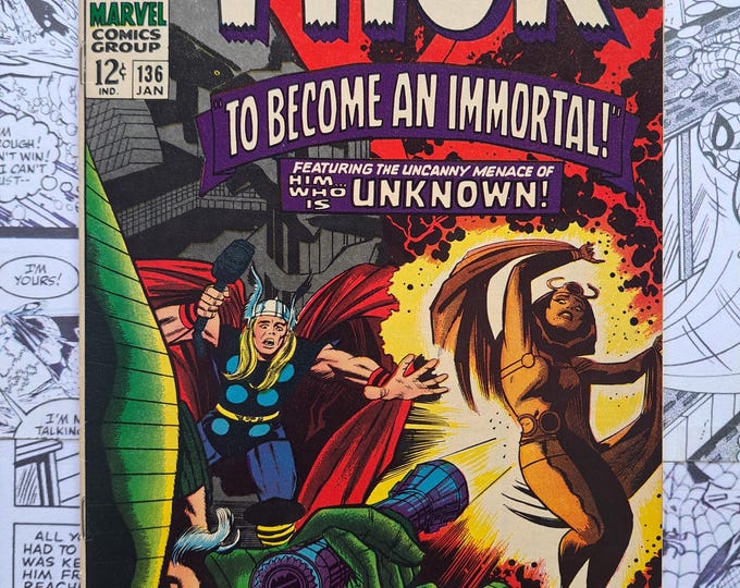 Thor #136 First Appearance Sif & Lurking Unknown, a Fear Lord Marvel 1967