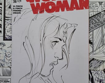 Wonder Woman #36 Original Sketch Cover by Ryan Stegman Signed