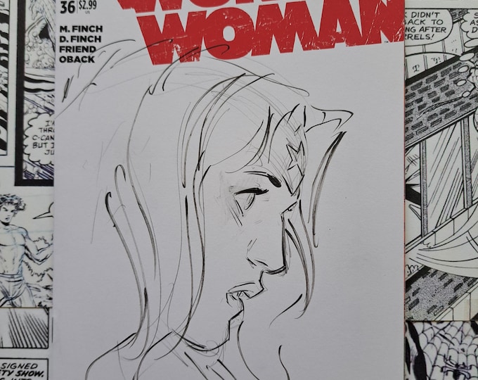 Wonder Woman #36 Original Sketch Cover by Ryan Stegman Signed