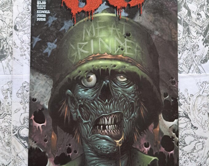68 #1 Meat Grinder Zombie Horror Comic Nat Jones Mark Rare Image 2006