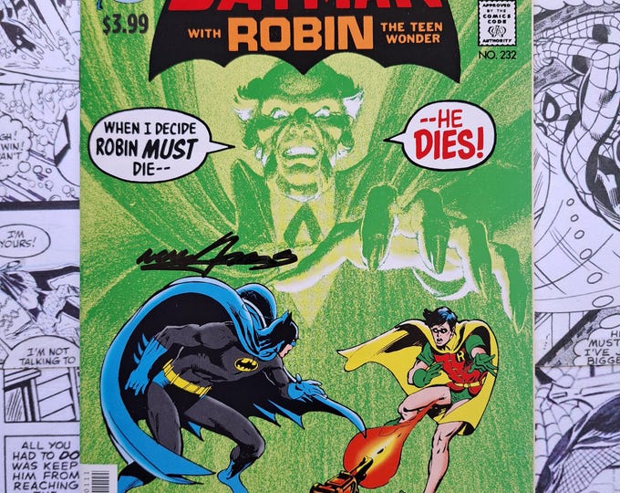 Batman #232 Facsimile Edition Signed By Neal Adams Ra's Al Ghul Reprint DC 2019