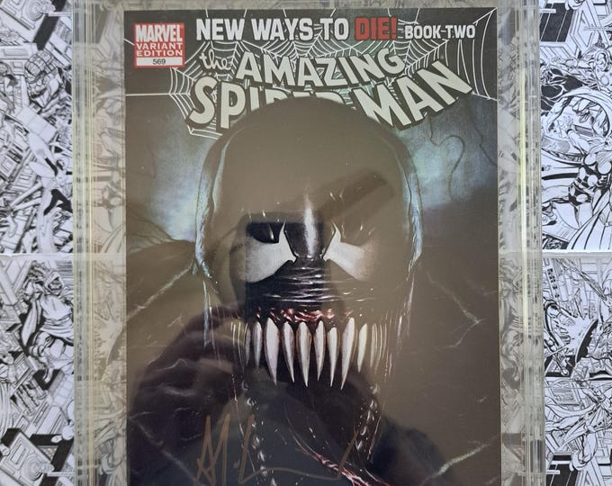 Amazing Spider-Man #569 Venom Variant CBCS 9.4 Signed by Adi Granov First Appearance of Anti-Venom!