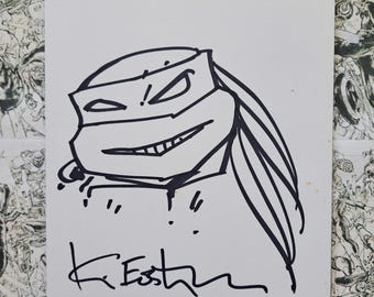 Teenage Mutant Ninja Turtles #50 Comics & Ponies Kevin Eastman Original Sketch