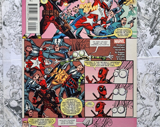 Deadpool #15 Secret Comic Koblish Variant Marvel 2016