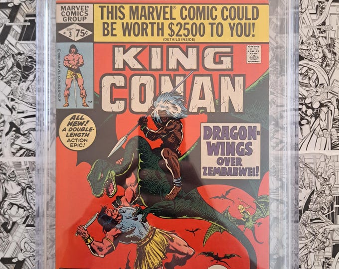 King Conan #3 CBCS 9.0 Marvel 1980 Dragon Wings Over Zembabwei!