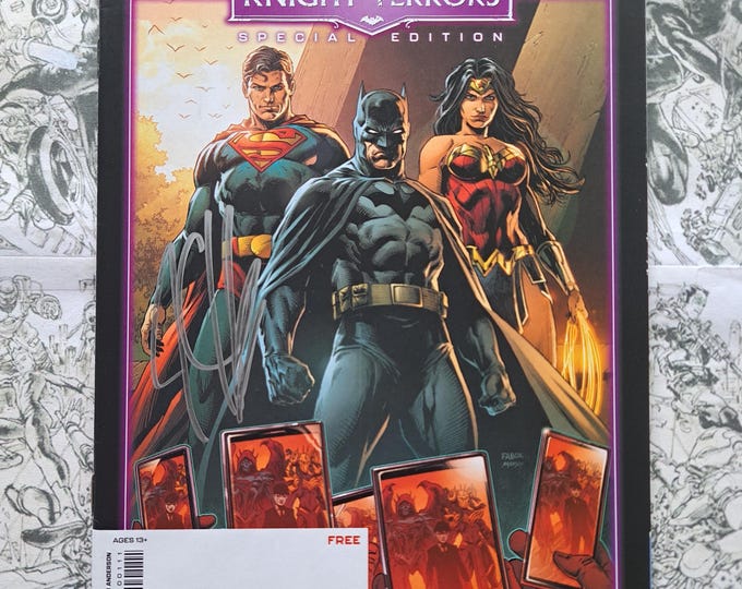 Dawn of DC Knight Terrors #1 FCBD Signed by Joshua Williamson no/Coa DC Comics 2023