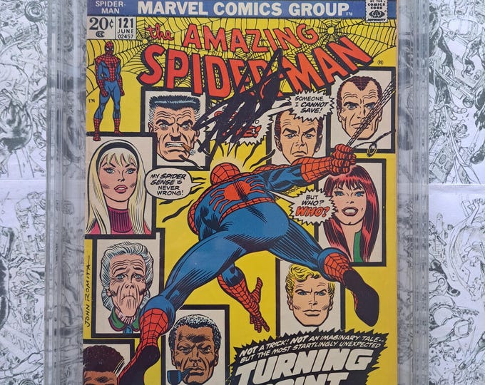 Amazing Spider-Man #121 CBCS 6.5 Death Gwen Stacy Witnessed Signed Stan Lee 1973