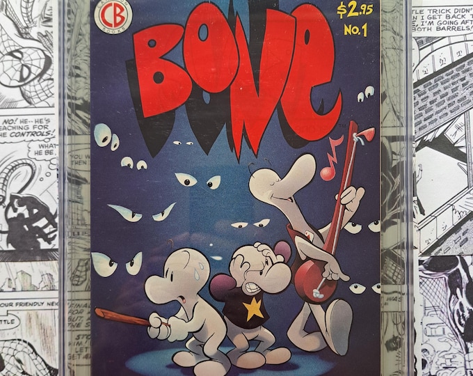 Bone #1 CGC 7.5 First Print First Appearance of Fone, Phoney & Smiley Bone Cartoon Books 1991