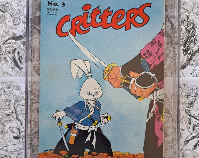 Critters #3 CGC 8.5 Usagi Yojimbo Cover 1986 Fantagraphics Stan Sakai