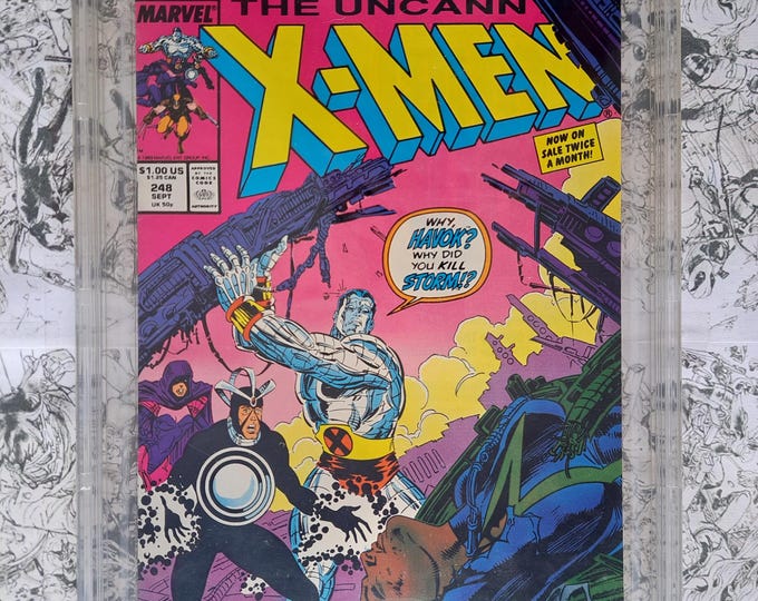 Uncanny X-Men #248 CBCS 9.4 Signed by Jim Lee - First Jim Lee Art in X-Men!