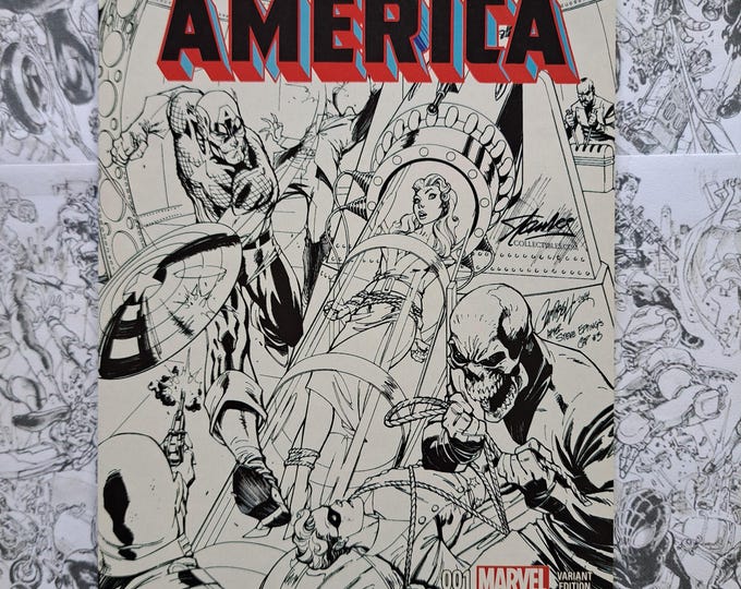 All New Captain America #1 B&W Convention Edition J. Scott Campbell