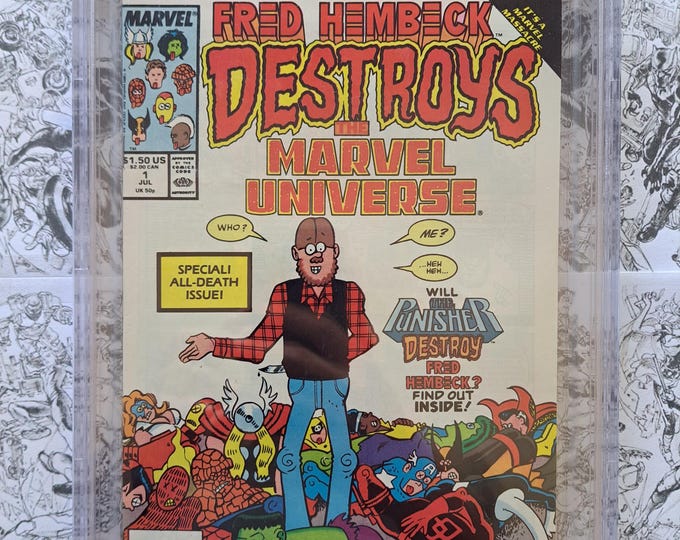 Fred Hembeck Destroys the Marvel Universe #1 CBCS 9.4 (vs The Punisher)