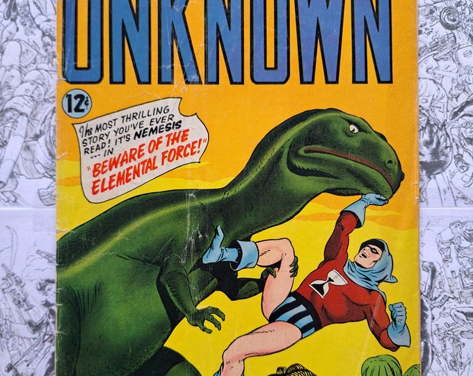 Adventures Into the Unknown #155 Silver Age Comic 1965 Dinosaur * Detached Cover