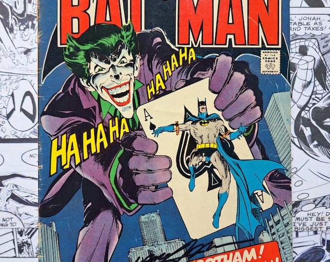 Batman #251 Signed by Neal Adams Classic Joker Cover DC 1973