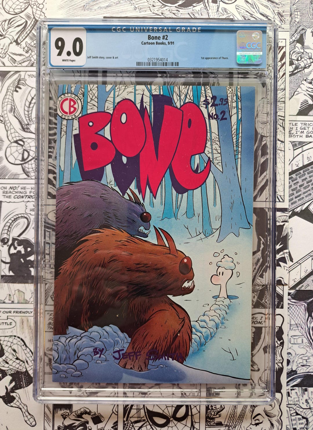 Bone #2 CGC 9.0 First Print First Appearance of Thorn Cartoon Books ...