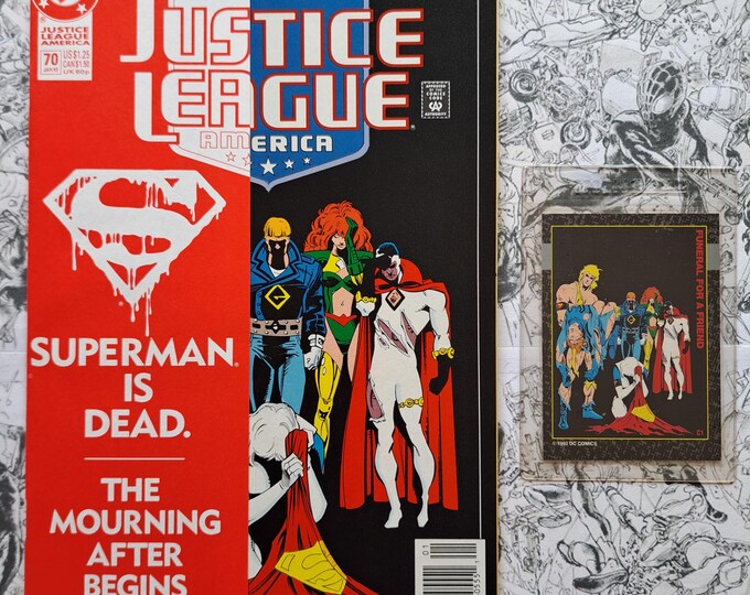 Justice League America #70 with Trading Card DC Comics 1993