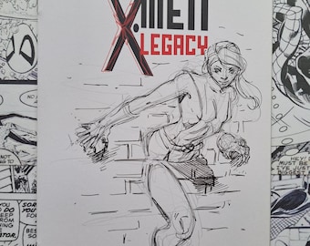 X-Men Legacy #1 Kitty Pryde Original Sketch Cover by Ryan Stegman Signed