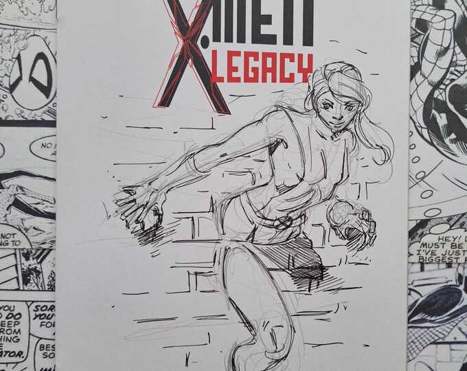 X-Men Legacy #1 Kitty Pryde Original Sketch Cover by Ryan Stegman Signed