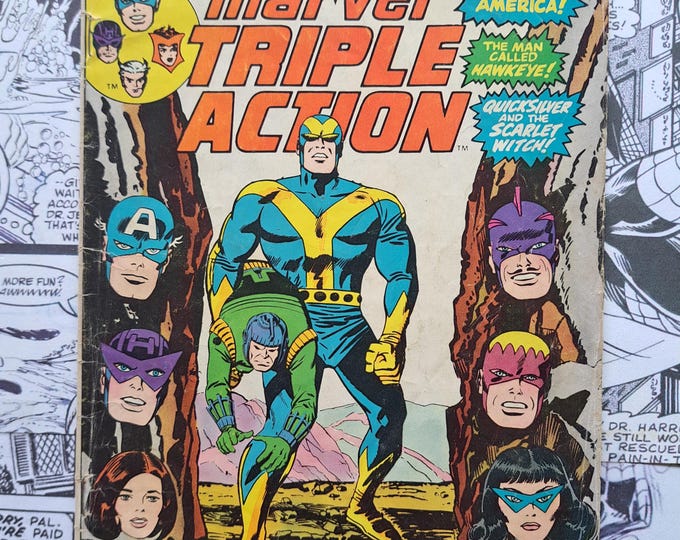 Marvel Triple Action #24 Avengers Captain America Scarlet Witch Marvel 1975