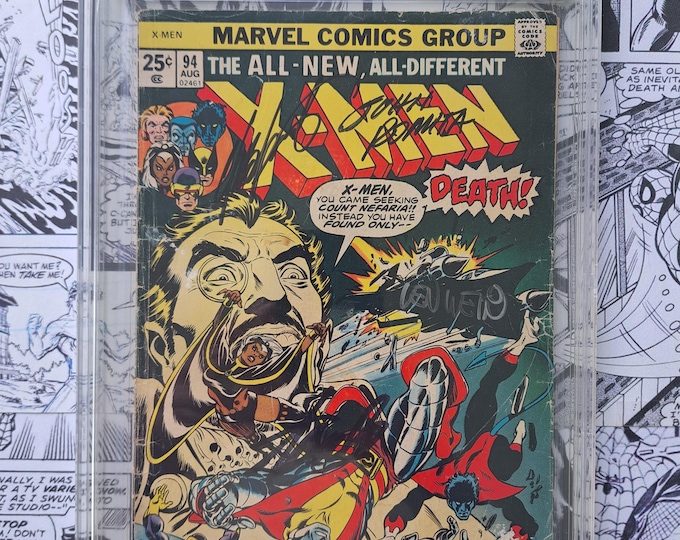 X-Men #94 CBCS Witnessed 4X Signed Stan Lee, John Romita, Len Wein, and Chris Claremont Marvel 1975