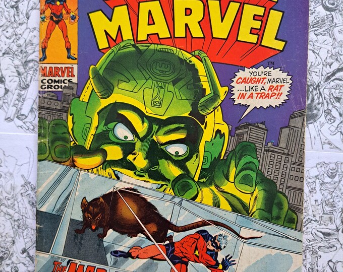 Captain Marvel #19 Mad Master of the Murder Maze Marvel 1969