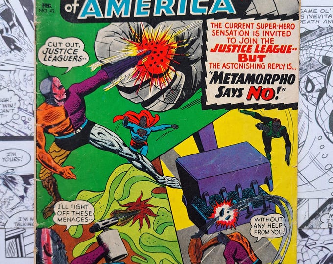 Justice League of America #42 Metamorpho Joins as Standby Member DC 1966
